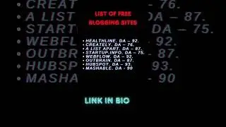 Free Guest Posting Sites List 2023 #guestposting #blogger #backlinks #linkbuilding #blogger
