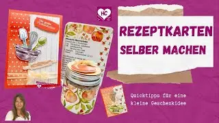 Rezeptkarten selbermachen  und mit Designerpapier und Stempeln gestalten