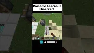 🌈 Rainbow beacon in Minecraft #minecraft #minecraftgameplay #minecraftbuilding #gaming #techno