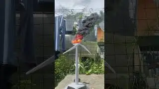 wind turbine vestas on fire