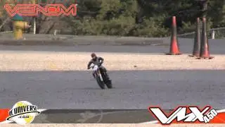Venom VMX450 1/4 scale dirt bike RCUniverse test run video. Onroad