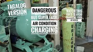Tagalog- How to charge ships air-conditioning unit R407 unitor charging Gas side