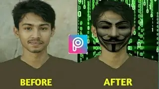 picsart hacker mask edit || hacker mask || hacker effect