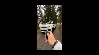 Unwrapping Range Rover under the Ottawa winter trees 🌲❄️❤️🇨🇦☃️🚗 🔥👌 #rangerover #car #shorts