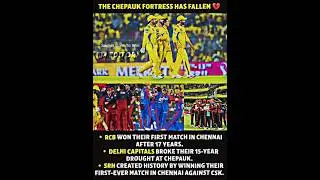 THE CHEPAUK FORTRESS HAS FALLEN💔#shrots#ipl2025#sadmoment#cskteam#msdhoni