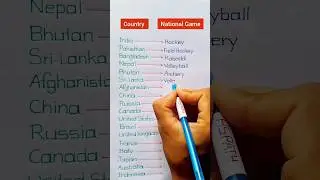 Country and Their National Game