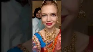 International Couple in Traditional Indian Outfits 🇮🇳❤️ #indianculture