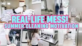 SMALL MESSY HOUSE CLEANING | CLEAN WITH ME | SUMMER CLEANING MOTIVATION