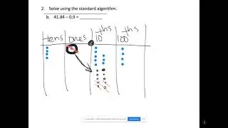 Subtraction with Place Value Chart and Standard Algorithm Jan 19 2021 5.NBT.7