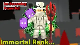 GETTING THE *INSANE* IMMORTAL RANK IN SUPER POWER FIGHTING SIMULATOR!!