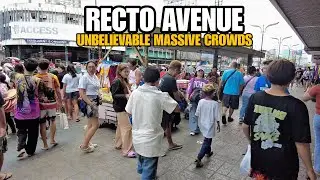 Recto Avenue Unbelievable Insane Crowds Walking Tour PHILIPPINES[4K]