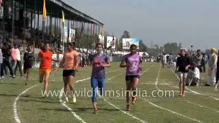 Indian girls compete in sprints, at rural sports meet