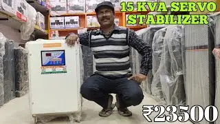 BHARAT ELECTRONICS BEST SERVO STABILIZER 15KVA PRICE-25500 MAINLINE , LIFT,HEATER,AC HOUSEHOLD