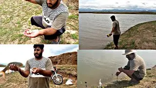 How To Catch Fishing || Hunting Technique Hook Fishing Lamdoor Fishing Mohsin Shikari Mangla Dam