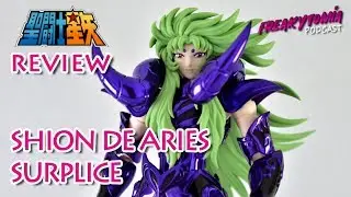Review Saint Seiya Myth Cloth EX - Shion de Aries Surplice en español Freakytomia Podcast