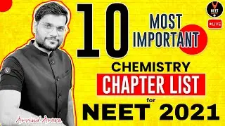10 Most Important (NEET Chemistry Chapter List) For NEET 2023 | NEET Strategy By Arvind Sir
