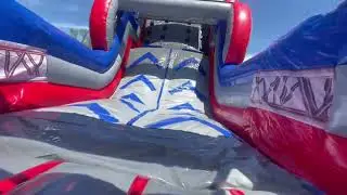 104 foot obstacle course rental patriot challenge with the warp Wall
