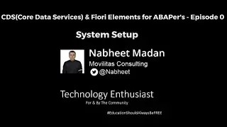 CDS(Core Data Services) & Fiori Elements for ABAPer's - Episode 0 Part 1
