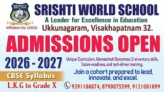 #admissionsopen2026 #Unique curriculum at Srishti World School  #bestschoolinvizag  #