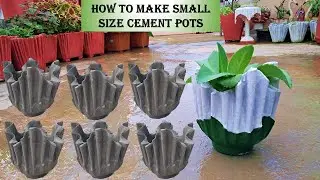 How to make small size cement pots/Cement craft Ideas.