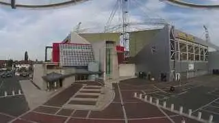 Flying Quadcopter over P.N.E football stadium
