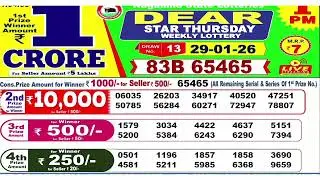 Nagaland Start Lottery Result Start Lottery Today 1pm Sambad Live 29/01/2026 Lottery Today lottery