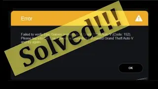 How To Fix GTA -V || Epic Games Failed To Verify Epic Games Ownership Of Grand Theft Auto V Code-152