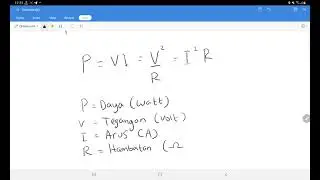 Persamaan Daya dan Energi Listrik