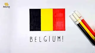 🇧🇪  Belgium Flag Drawing step by step || How to draw flag of Belgium || Easy Art Pro