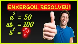 🔥Sistema N&atilde;o Linear que Some em Segundos 😱 | a&sup2;=50, ab=100&hellip; e b&sup2;=?