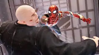 Spider-Man Tony Stark Suit Vs Wilson Fisk Boss Fight PS5 4K Ultra HD