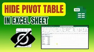 Hide Pivot Table in Excel sheet #excel #exceltips #exceltutorial