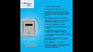 Ionpure ionizers specifications | Water Ionizers