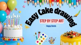How to draw a cake | Vegetable Cake Art/Drawing | #howtodraw   #easydrawing #yt #stepbystep #art