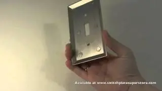 Metro Line Brushed Nickel Single Toggle Switchplate