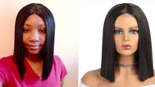 14 Inch straight synthetic bob wig from amazon issa no for me|Stamped Glorious
