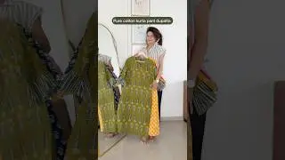 Summer wear pure cotton women kurta pant dupatta set l Affordable cotton kurta set haul #flipkart
