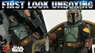 Hot Toys Boba Fett Repaint Armor & Throne The Mandalorian Figure Unboxing | First Look