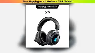 MCHOSE X9 Wireless Gaming Headset 7.1 Surround Sound Noise Canceling Mic Low 15ms Latency FPS