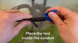 Using a tool for split conduit