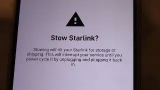 How to put Dishy into Stow Mode for Transport SpaceX Starlink Dish aka Dishy McFlatface