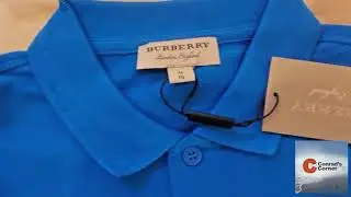 Burberry Men's Opal Blue Polo - Unboxing