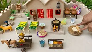 Mini Clay House Setup & Delicious Lachha Paratha Recipe | Miniature Cooking | Pak Miniature village