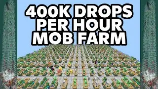 INSANE NEW MINECRAFT MOB FARM!!! 400,000 + DROPS PER HOUR - TUTORIAL