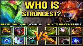 WHO IS STRONGEST? IMBA Full Agility Build Morphling Versus Unlimited Enrage Build URSA 7.39d Dota 2