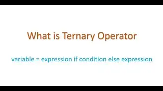 Python Interview questions - what is ternary operator operator