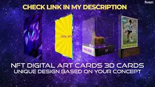 I will create unique nft crypto art cards or coins in 3d