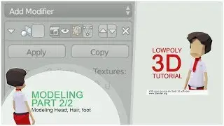 #TUTORIAL | Blender | Modeling Lowpoly character PART 2/2