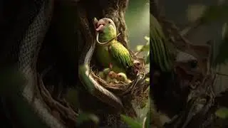🦜#parrot #snake #life #nest #family #trending #satisfying #entertainment #cute #animals #reels