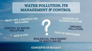 Water Pollution, its Management and Control| Concepts of Botany